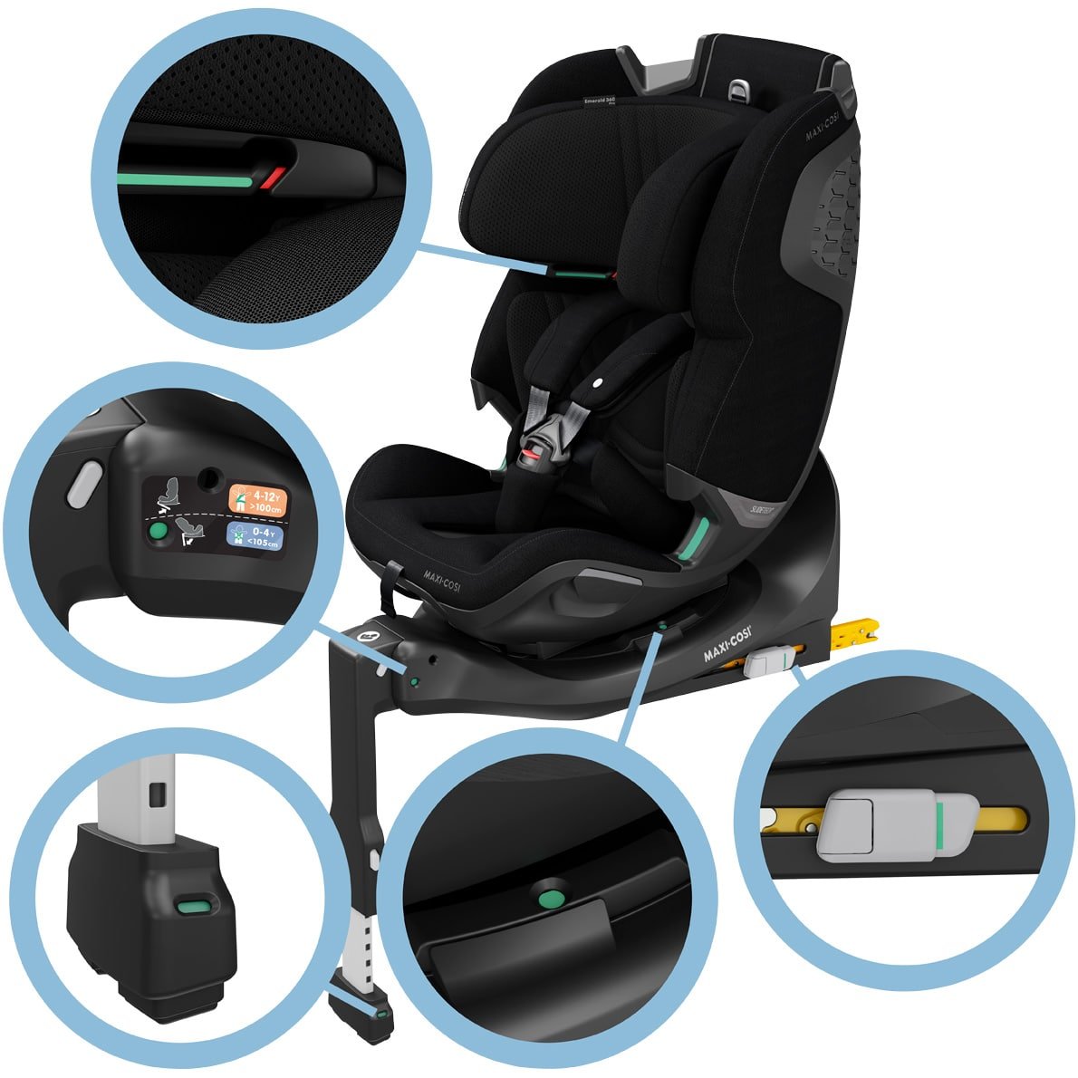 Maxi Cosi Emerald 360 Pro, authentic black