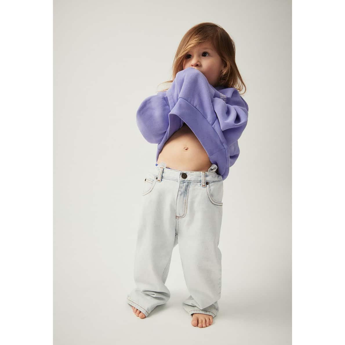 American Vintage Jeans Jean droit enfant Joybird, winter bleached 4