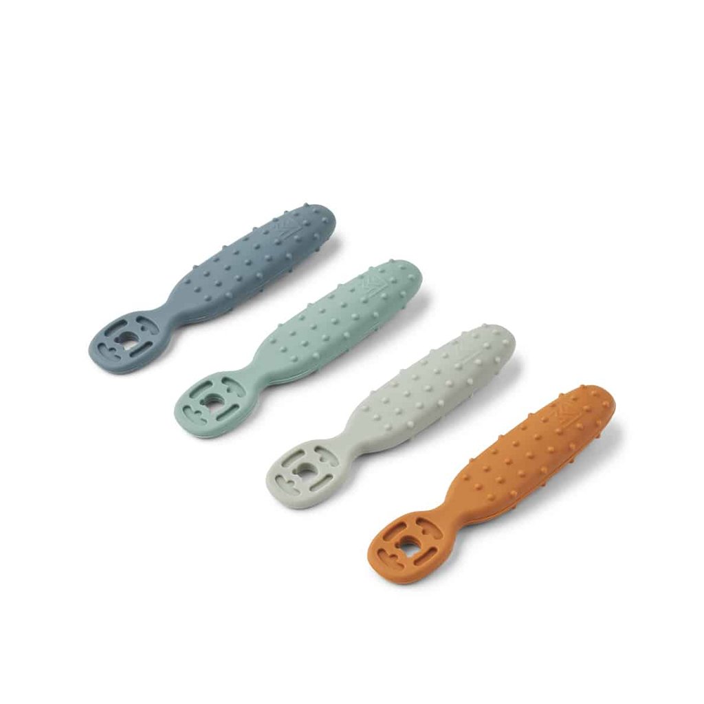 Liewood Esslernlöffel Caelia (4er Pack) Whale blue multi mix