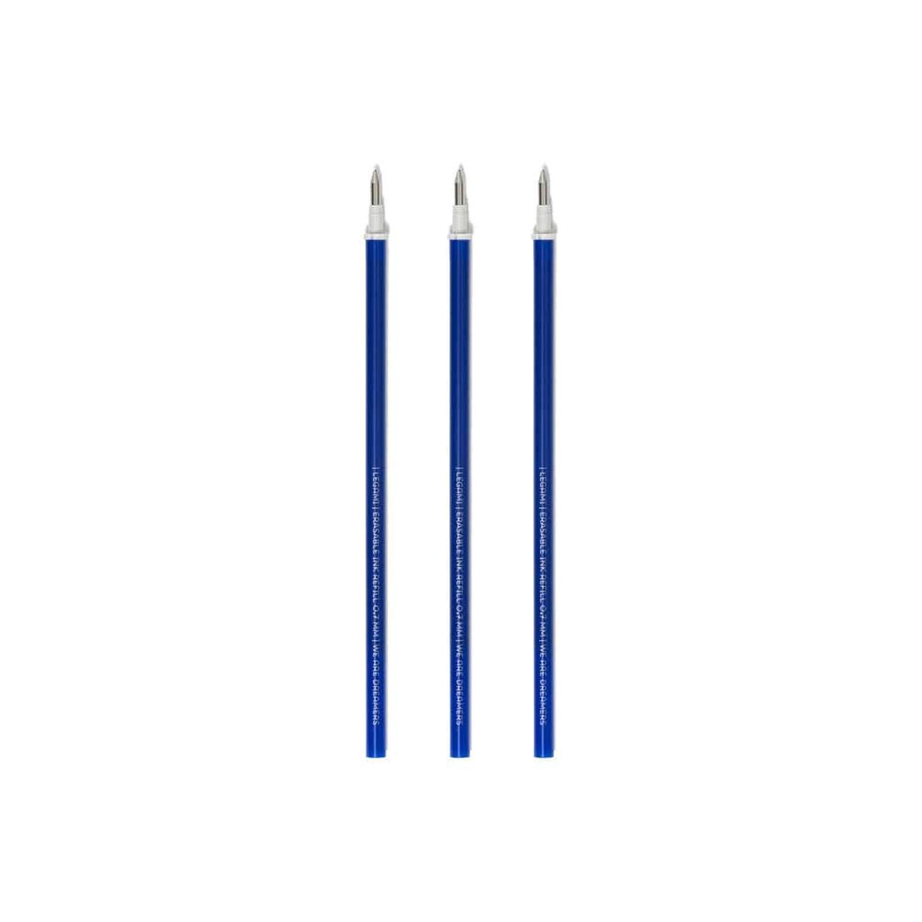 Legami Ersatzmine für löschbaren Gelstift - Erasable Pen, blue (3er Pack)