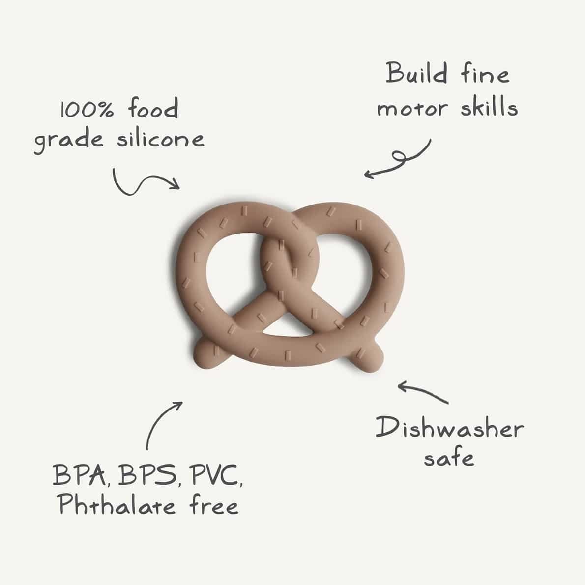 Mushie Beißring Bretzel natural 1