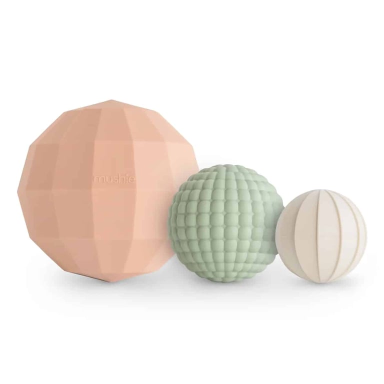 Mushie Nesting Spheres Sensorisches Spielzeug blush