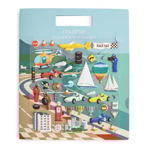 Mushie Wiederverwendbares Race Cars Sticker Set