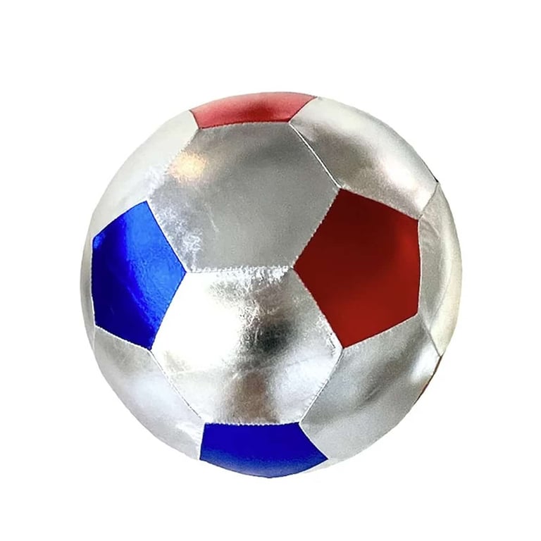 Ratatam Fabric Ball Soccer Silver Blue Red (22 cm)