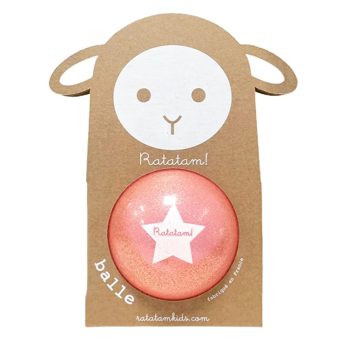 Ratatam Sheep Glitter Ball (10 cm) pink