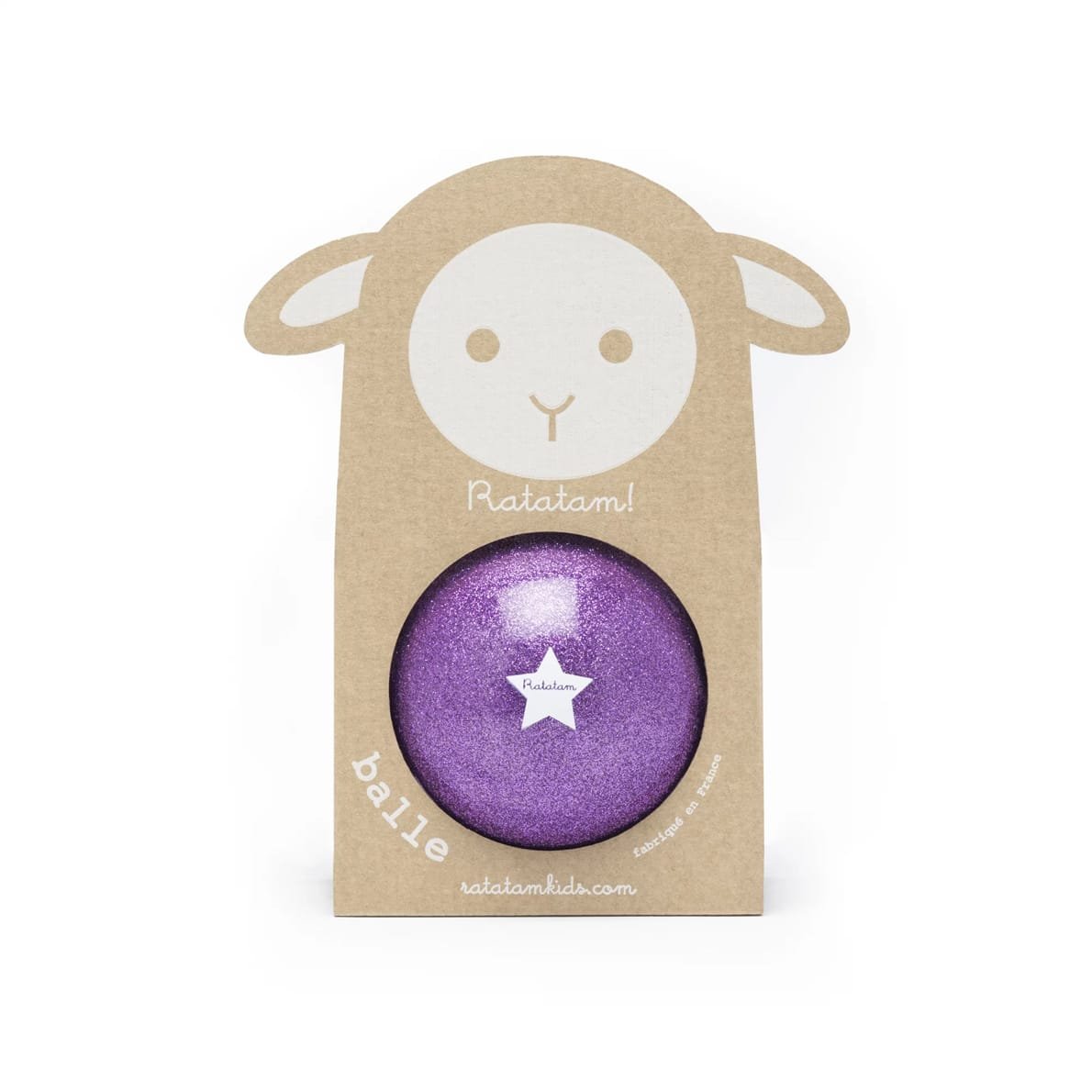 Ratatam Sheep Glitter Ball (10 cm) purple 2