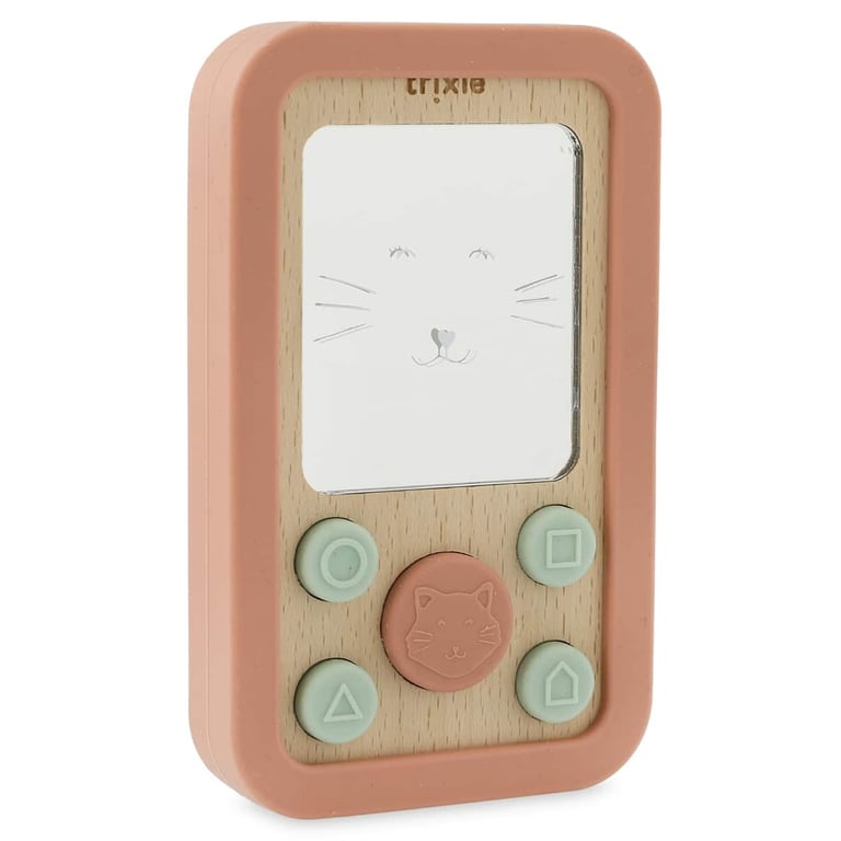 Trixie Babytelefon aus Holz und Silikon Mrs. Cat