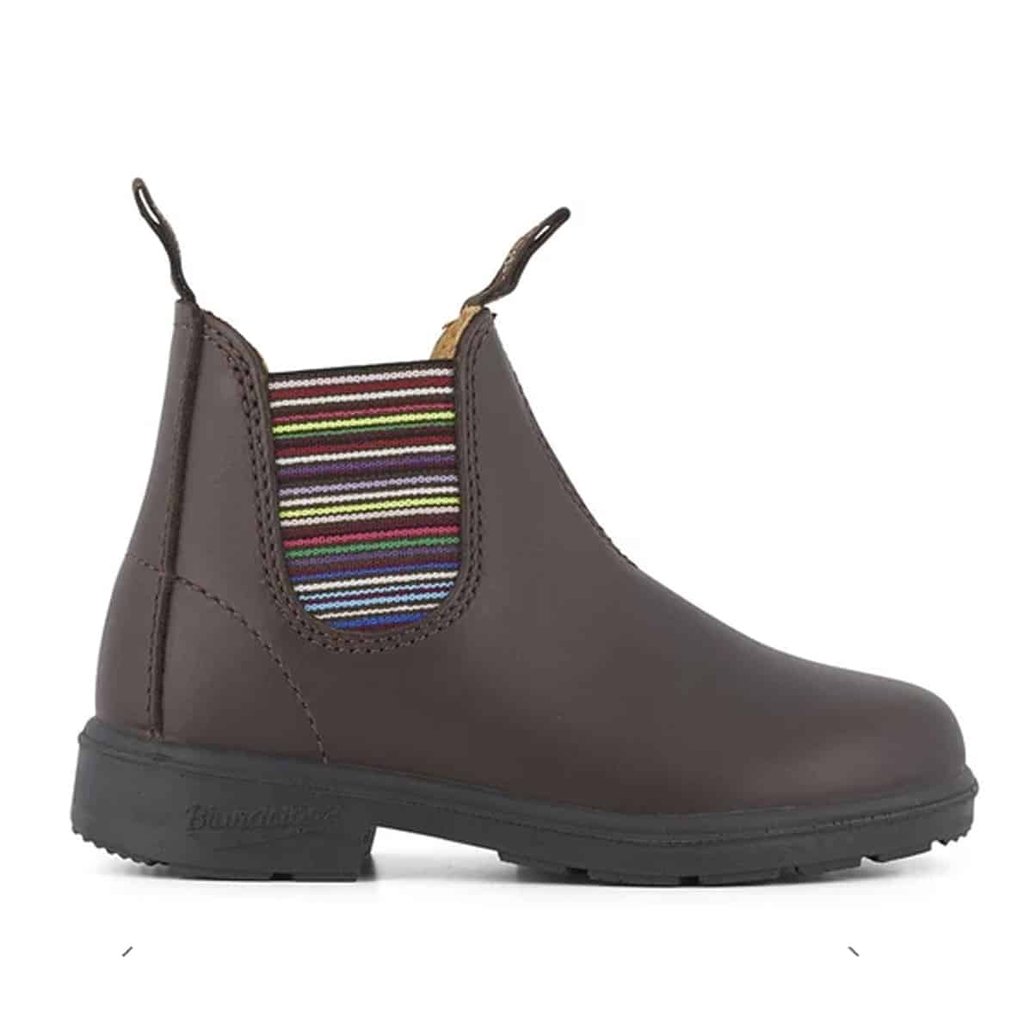 Blundstone Kinderschuhe Brown Stripes Leather with striped Elastic