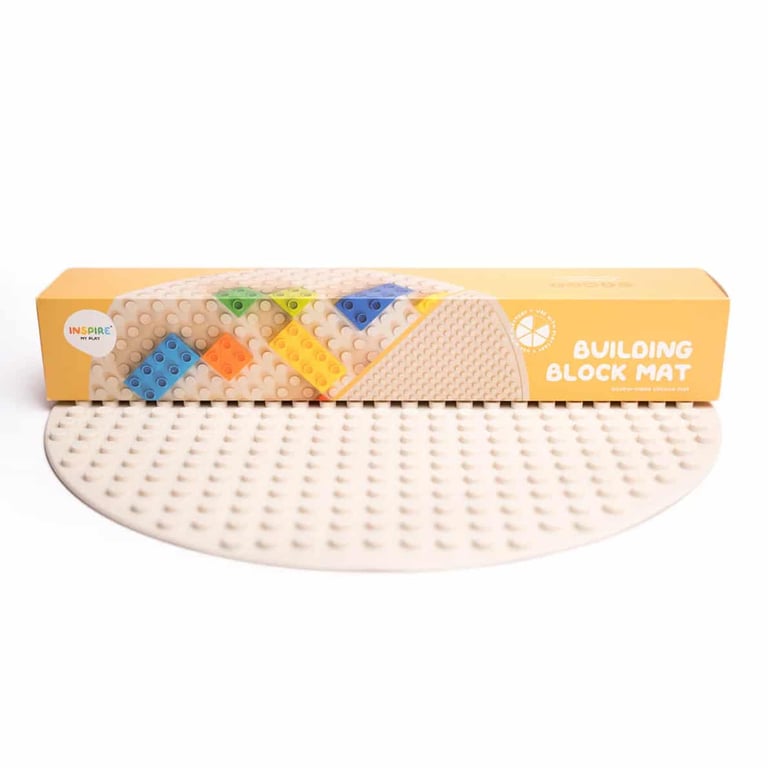 Inspire My Play PlayTRAY Building Block Mat, stone