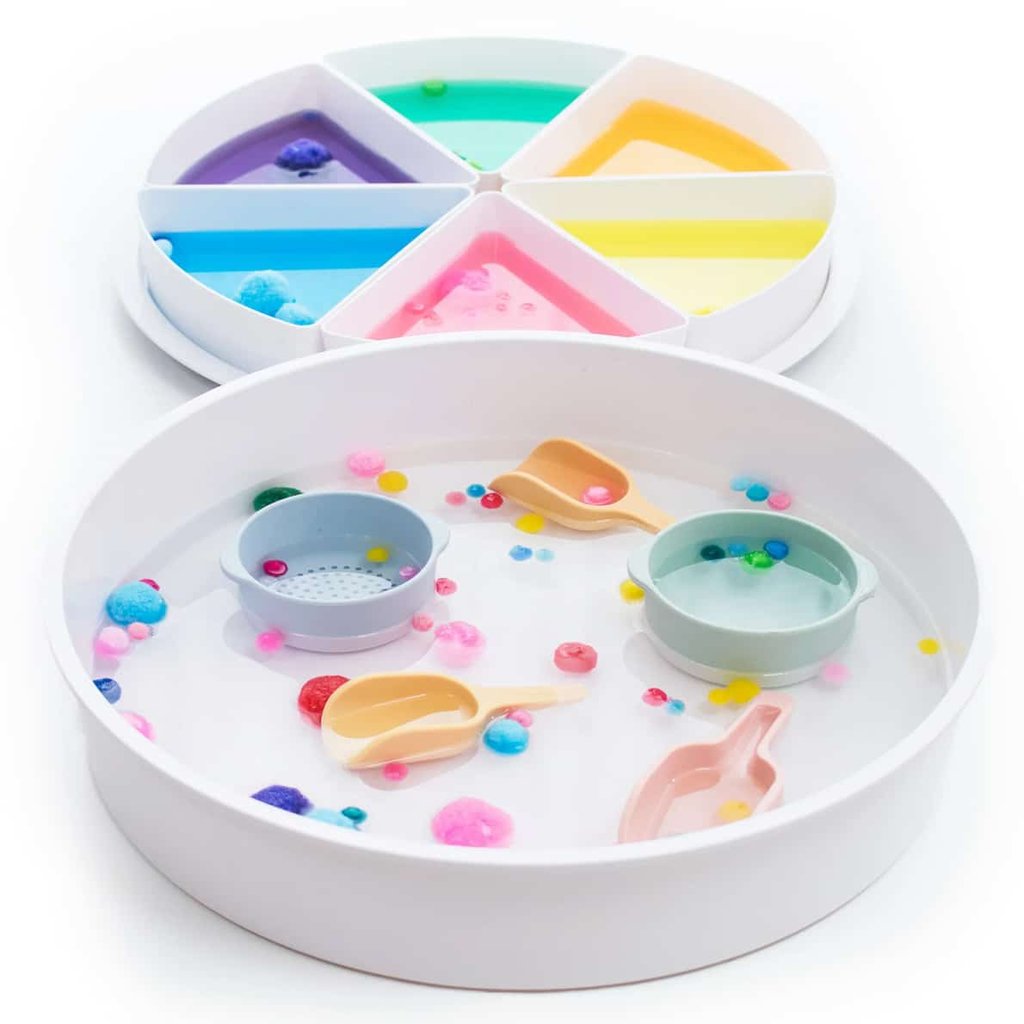 Inspire My Play The PlayTray - Sensory Play Tray mit herausnehmbaren Fächern und Deckel