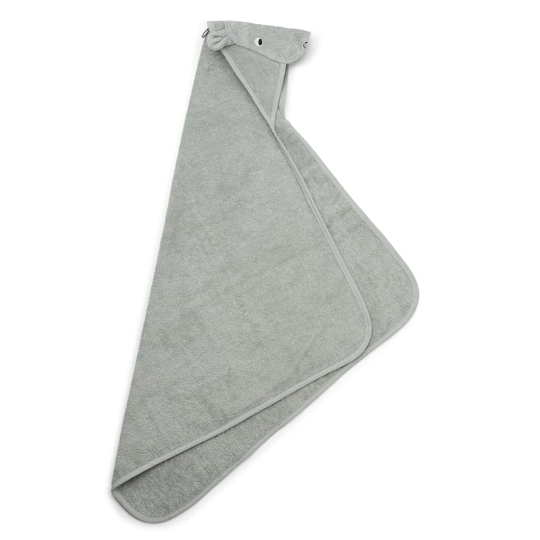 Liewood Kapuzen-Badetuch Augusta, Hippo dove blue 1