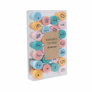 Lulubug Kinderstempel selbstfärbend Zahlen, pastell