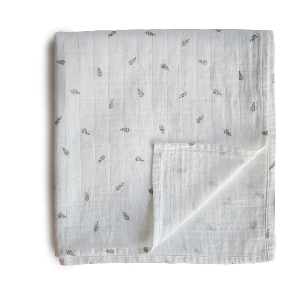 Mushie Musselin Swaddle Leaves