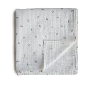Mushie Musselin Swaddle Leaves