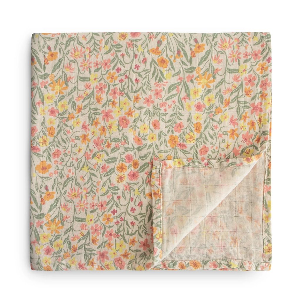 Mushie Musselin Swaddle Pastell Blooms