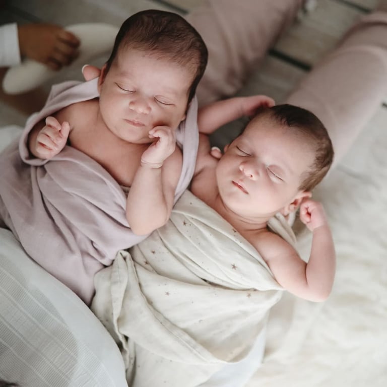 Mushie Musselin Swaddle Soft Mauve 1