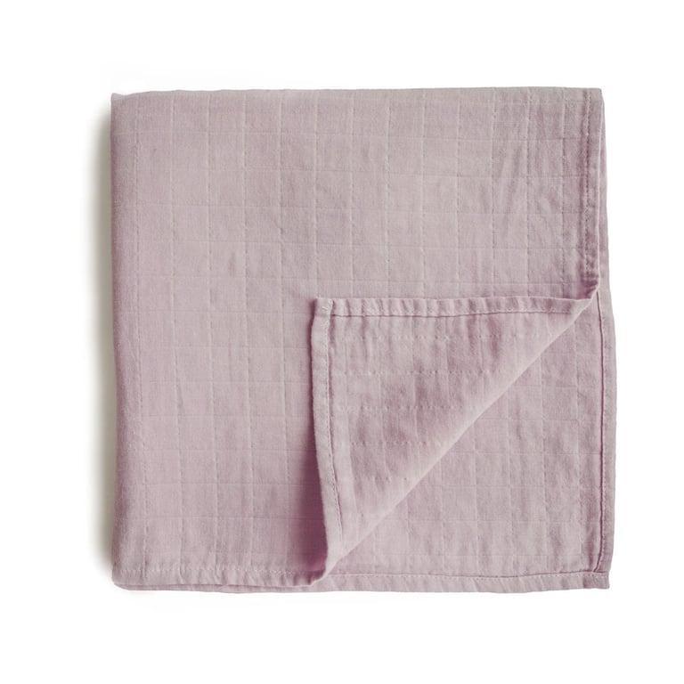 Mushie Musselin Swaddle Soft Mauve
