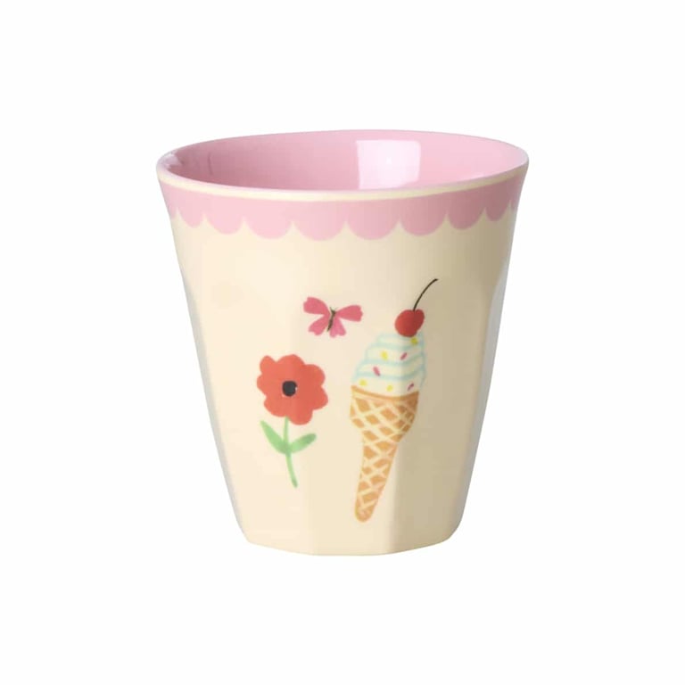 Rice Kleiner Melaminbecher Pinkes Fun Fair Theme, ice print