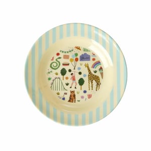 Rice Melamin Kinderschüssel Fun Fair Print, mint