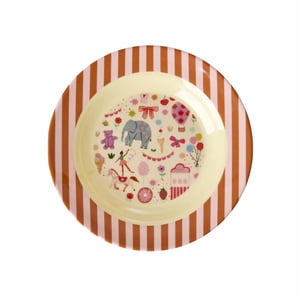 Rice Melamin Kinderschüssel Fun Fair Print, pink