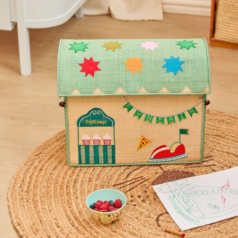 Rice Raffia Medium Aufbewahrungshaus Fun Fair, nature