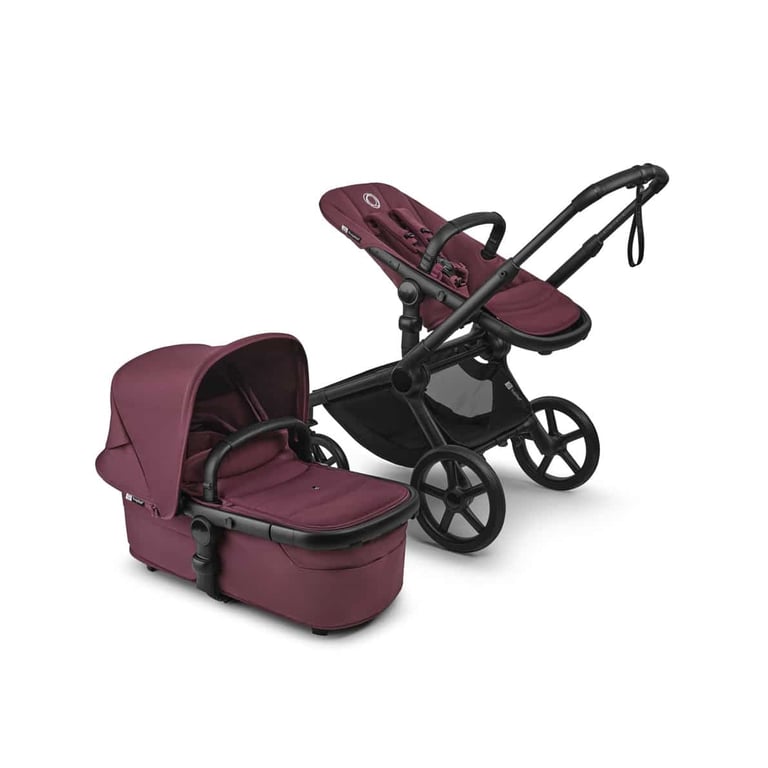 Bugaboo Fox⁵ Renew Kinderwagen Komplett-Set, Black/ Dark cherry - Dark cherry
