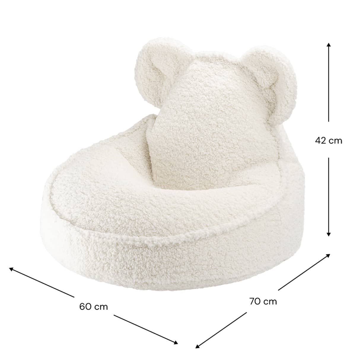 Wigiwama Teddy Bär Sitzsack, Cremeweiß