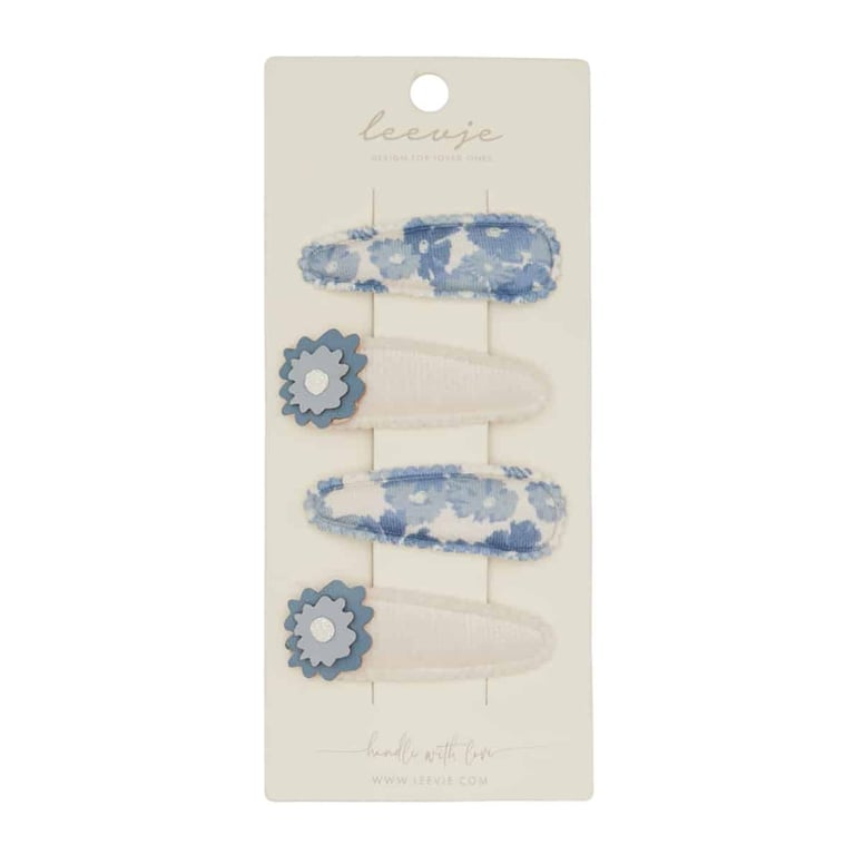 Leevje Haarspangen Blue Flower Clips