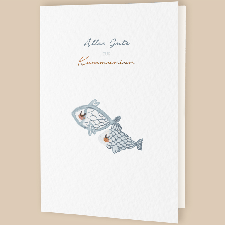 Leevje Klappkarte Fische Alles Gute zur Kommunion