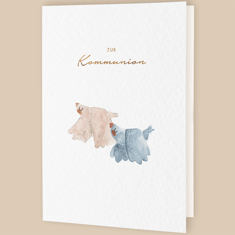 Leevje Klappkarte Vögel Zur Kommunion