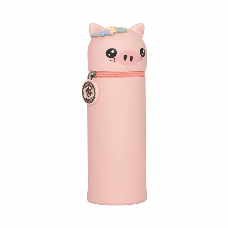 Lulubug Federmäppchen aus Silikon Cute Animals Schwein