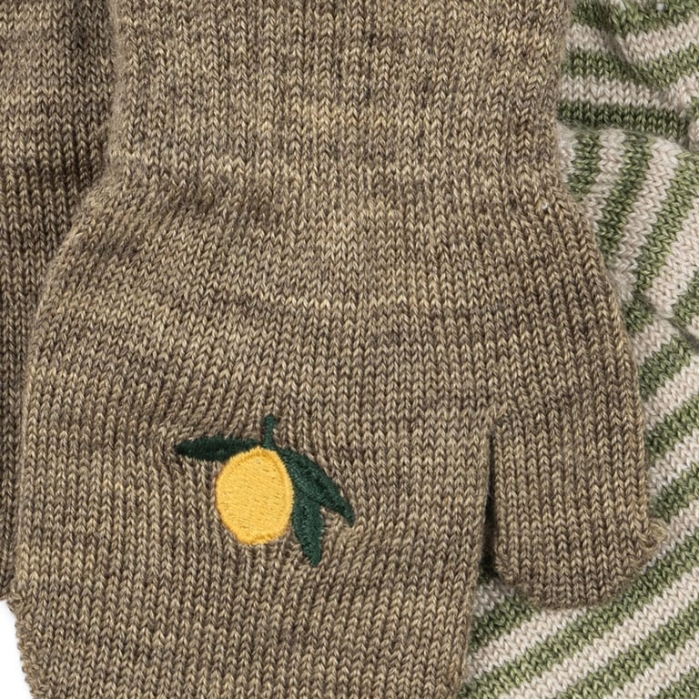 Konges Sløjd Fäustlinge Filla Lemon/ Stripe (2er-Pack) 1