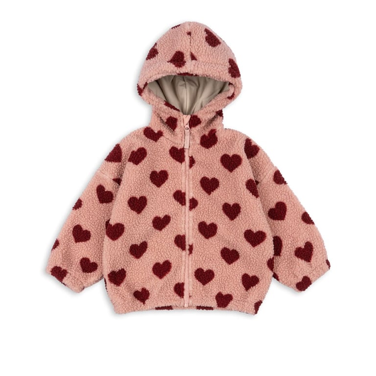 Konges Sløjd Teddy Hoodie Jacke Jody, Coeur Mellow