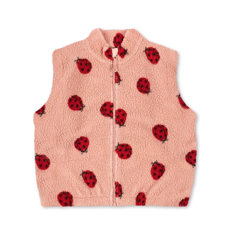 Konges Sløjd Teddy Weste Jody, Ladybug Pink