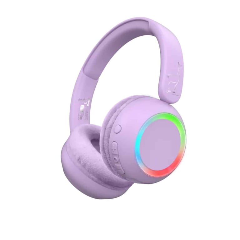 Lalarma Bluetooth Kopfhörer mit Licht purple