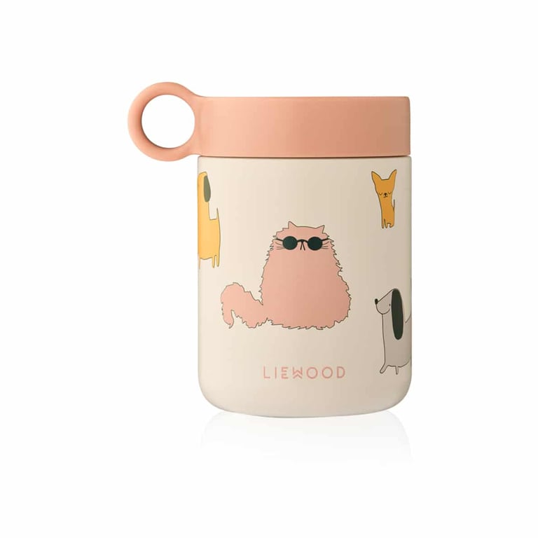 Liewood Food Jar Kiani Cats and Dogs/ Sandy