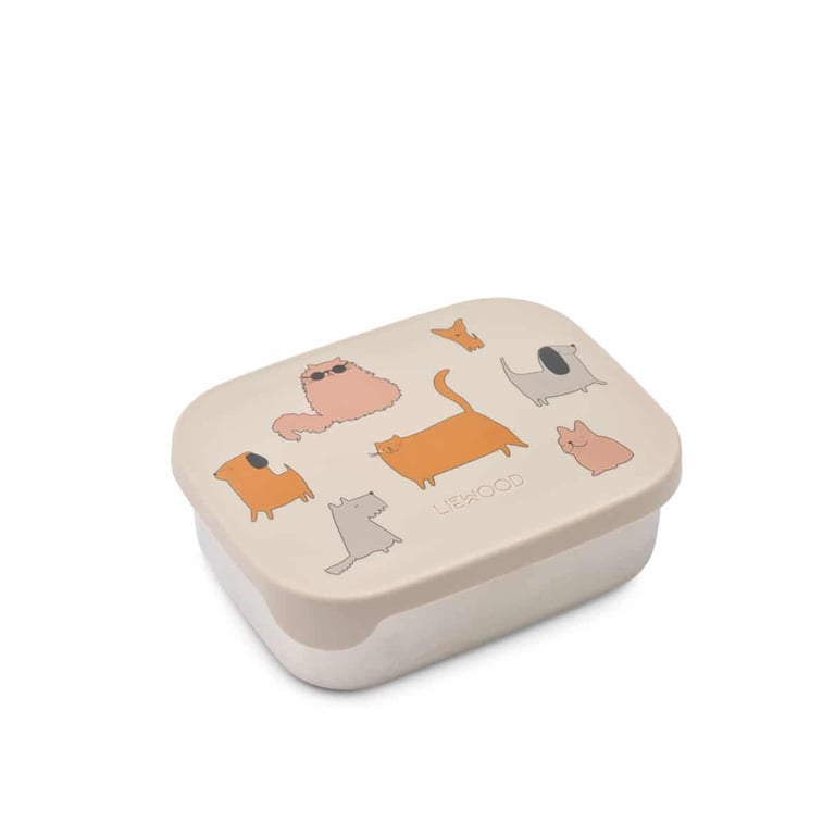 Liewood Lunchbox Arthur, Cats and Dogs/ Sandy