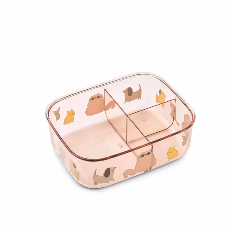 Liewood Lunchbox Arthur Tritan Cats and Dogs/ Sandy 1