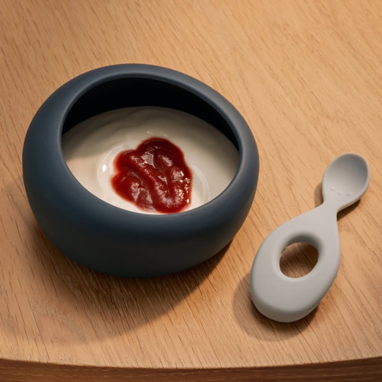 Liewood Schüssel mit Löffel Sparia, Whale blue/ Dove blue 1