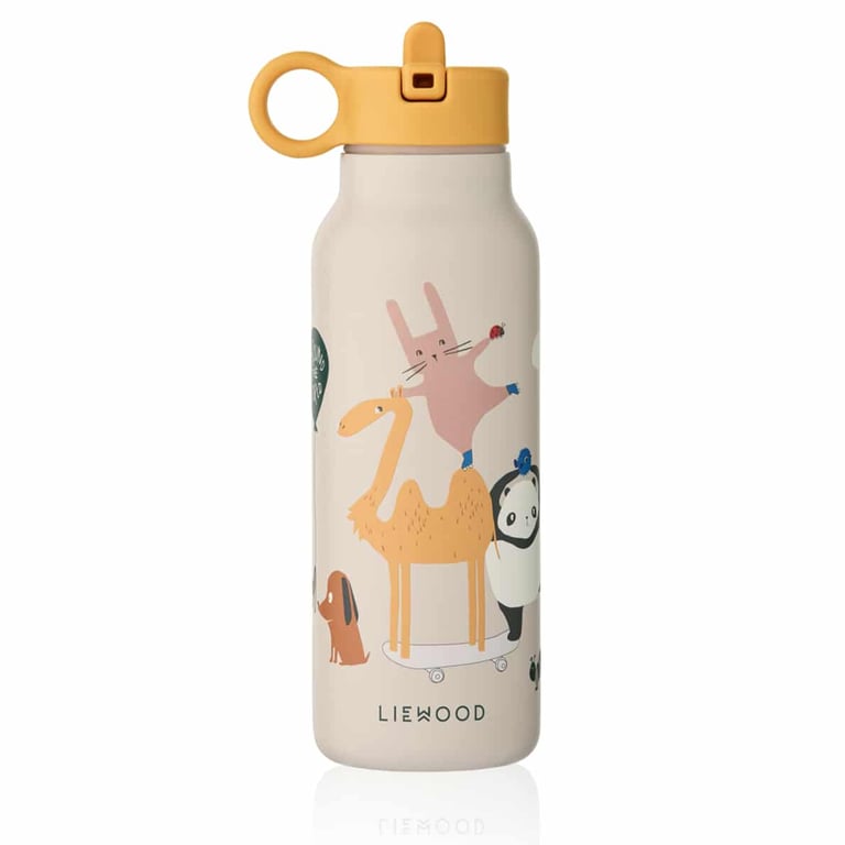 Liewood Trinkflasche Falk - 350 ml, Around the world/ sandy