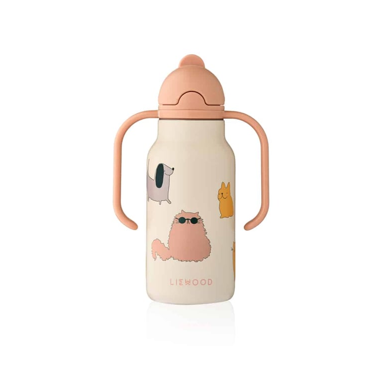 Liewood Wasserflasche Kimmie Cats and Dogs-Sandy