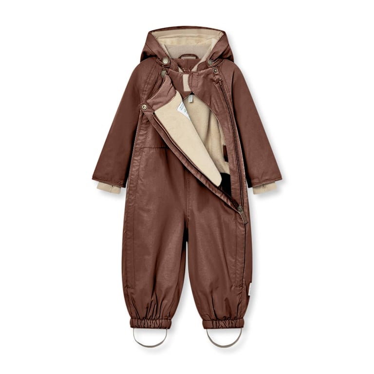 Mini a ture Schneeanzug Matwisti mit Fleecefutter, Chestnut brown 1