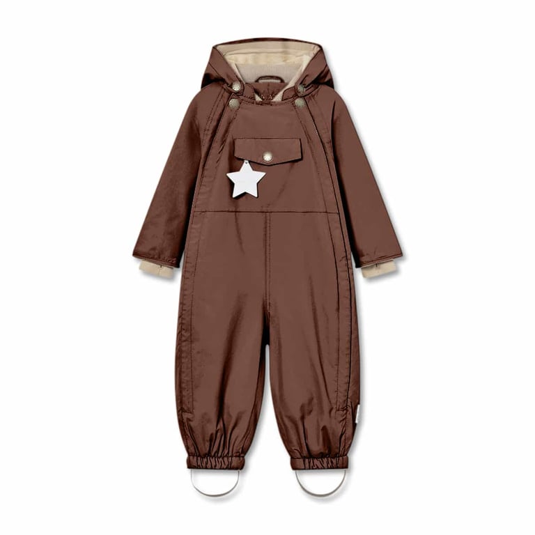 Mini a ture Schneeanzug Matwisti mit Fleecefutter, Chestnut brown