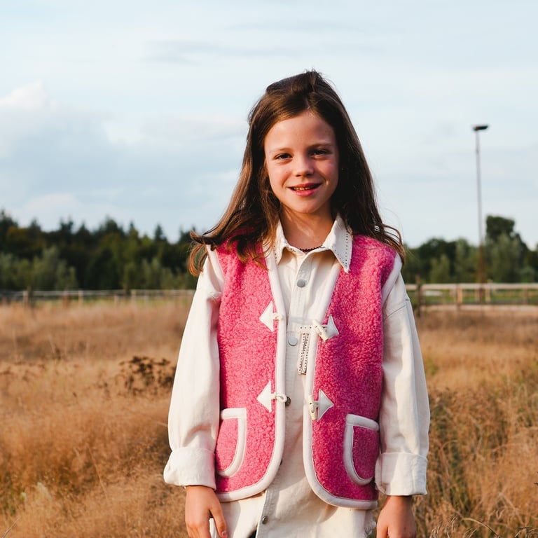 We are wovens Bodywarmer Bubble Tea Pink 1