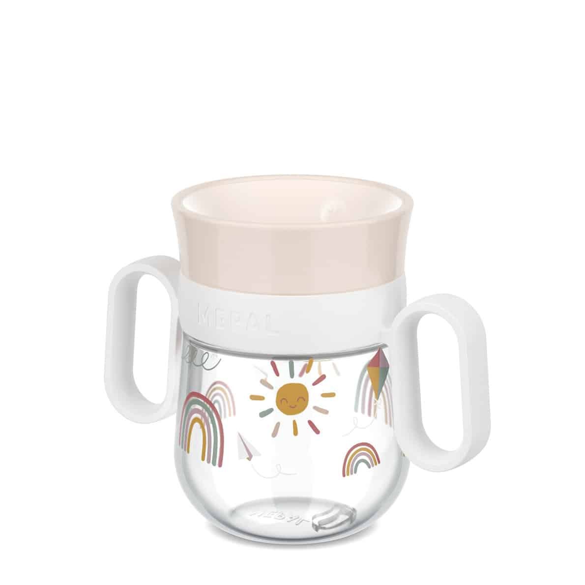 Mepal 360° Trinklernbecher Mio 200 ml, Sunshine and Rainbows