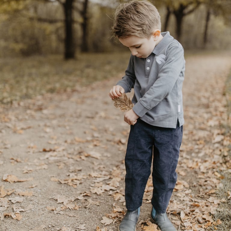 Leevje Langärmliges Polo-Shirt Bird, blue 1