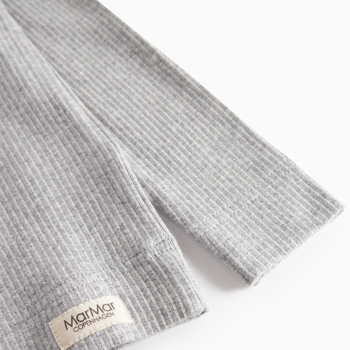 MarMar Copenhagen Langarm-Shirt Plain Tee, Light Grey Melange 3