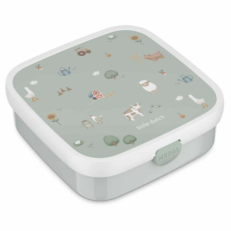 Mepal Brotdose groß mit Bento-Einsatz und Gabel Campus, Little Farm