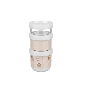 Mepal Snackbox stapelbar Mio 3-teilig sunshine & rainbow