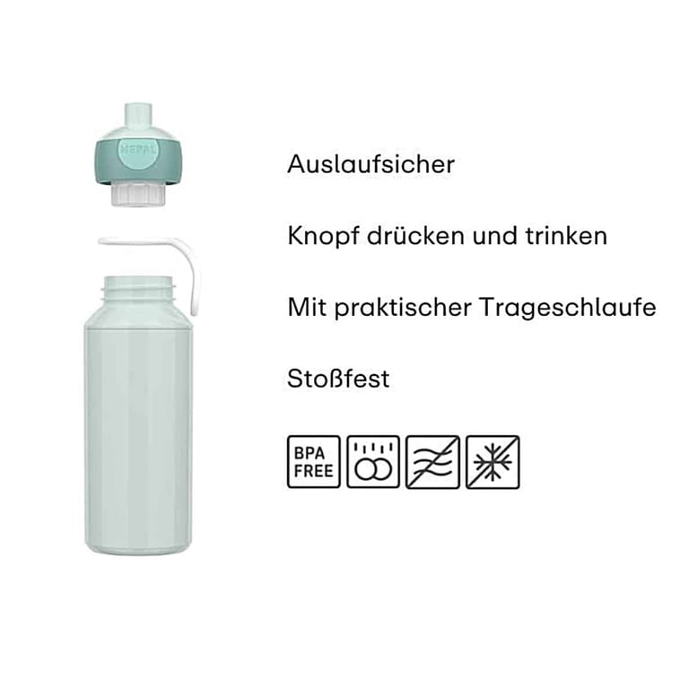 Mepal Trinkflasche Pop-Up Campus 400 ml, Food Fest 1